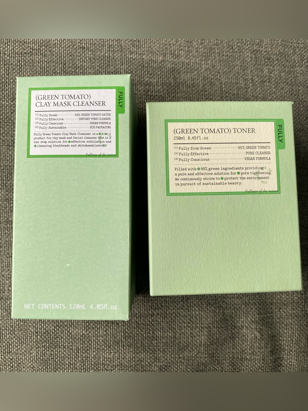 Fully Green Tomato 2 Piece set Clay Mask Cleanser